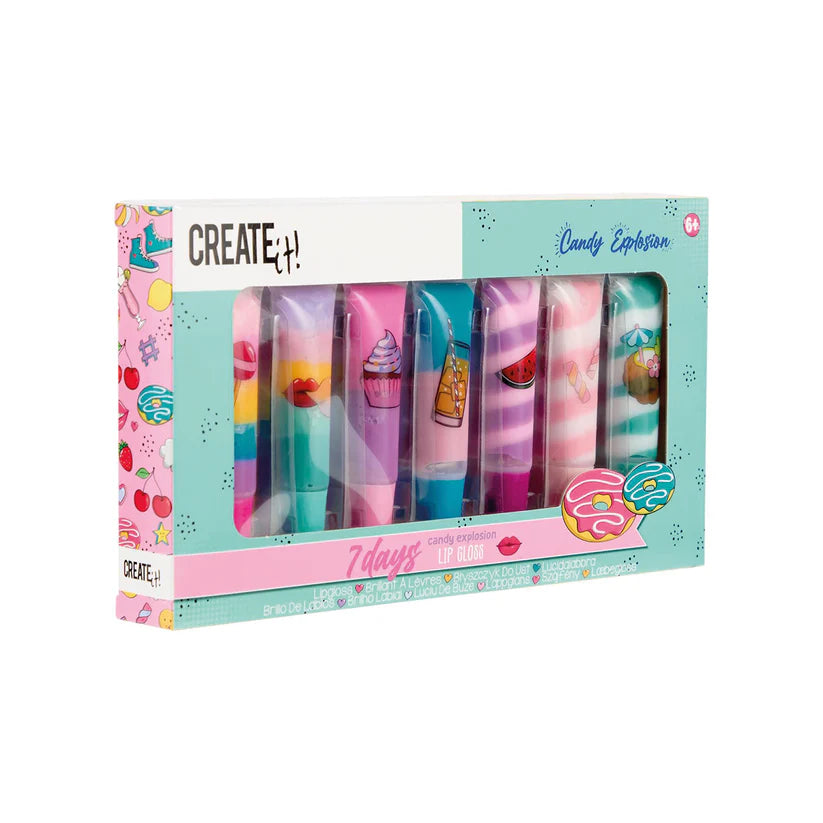 Brillo Labial Dulce En Espiral (7 Tubitos)
