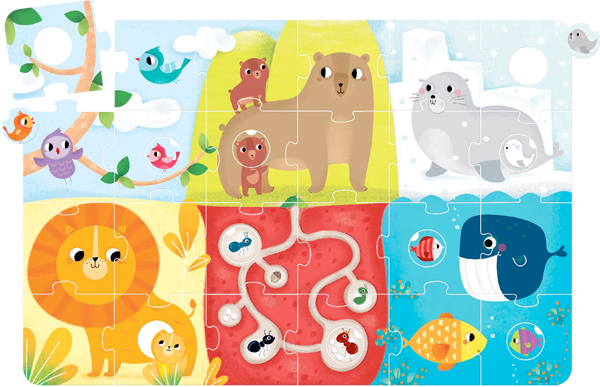 Puzzle Suuuper Size Animal Match (34 piezas) +2