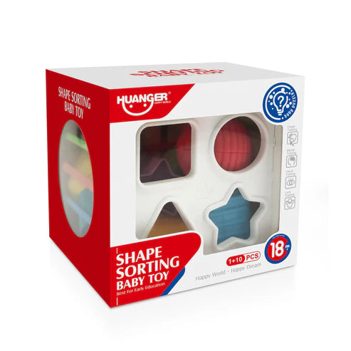 Cubo Sensorial Con Elásticos Y Formas Para Encaje De Figuras