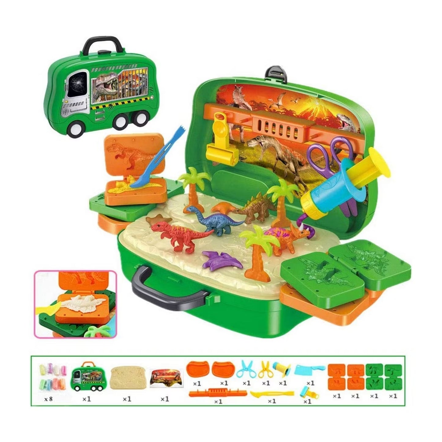 Maleta moldes Educativa dinosaurios