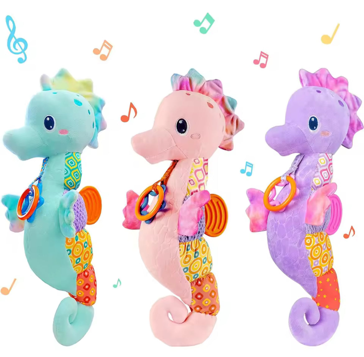 Peluche sonajero caballito de mar