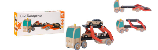 Camión transportador autos madera