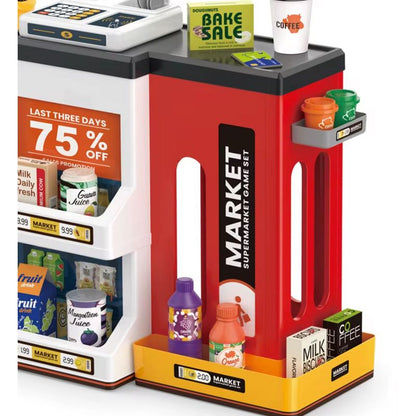 Set Juego Supermercado Minimarket Con Accesorios 47 Pcs Multiuso