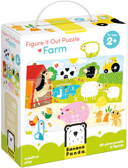 Figure It Out Farm (20 Piezas, 11 Figuras Cartón)