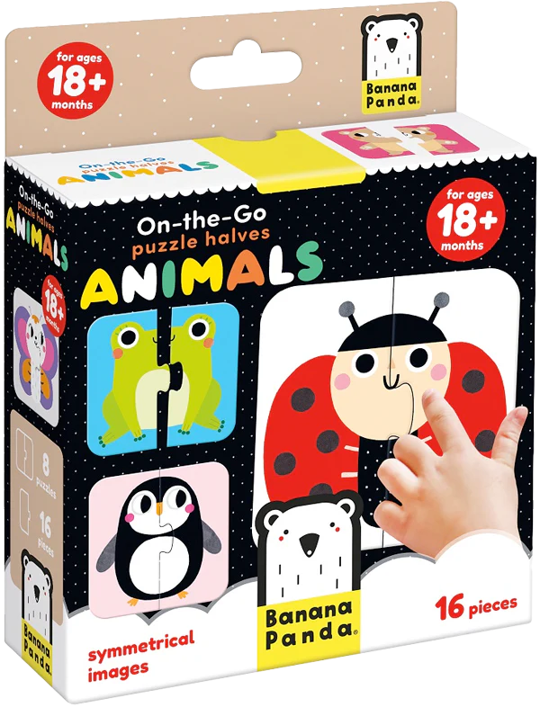 On-The-Go Halves Animals (16 Piezas, 8 Puzzles)