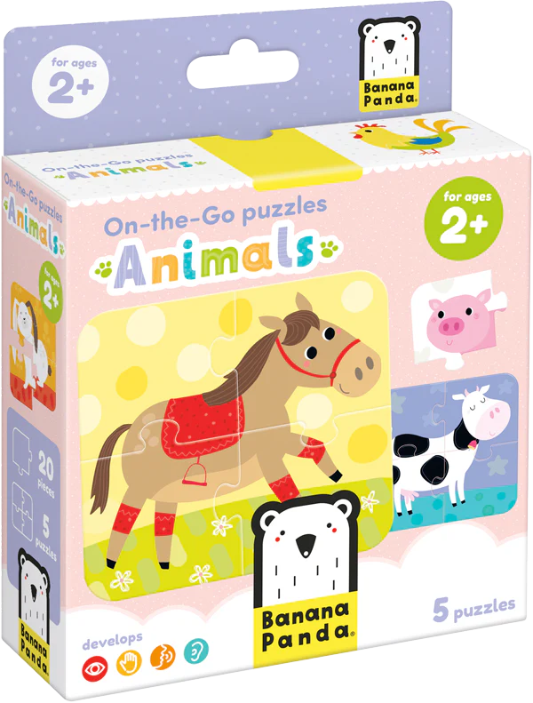 On-The-Go Animals (20 Piezas, 5 Puzzles)