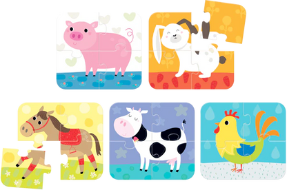 On-The-Go Animals (20 Piezas, 5 Puzzles)