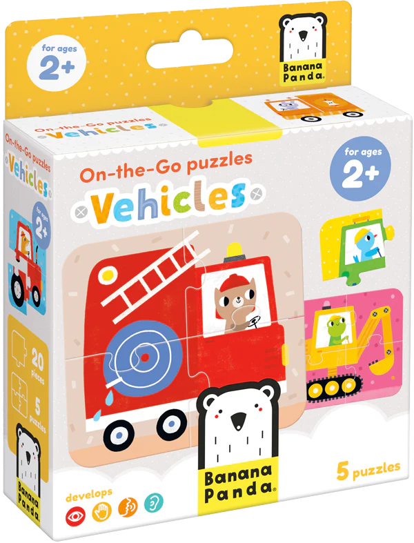 On-The-Go Vehicles (20 Piezas, 5 Puzzles)