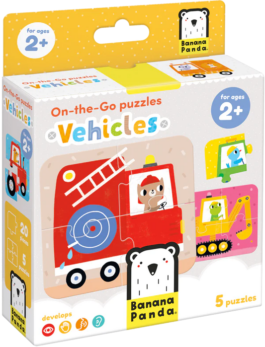On-The-Go Vehicles (20 Piezas, 5 Puzzles)