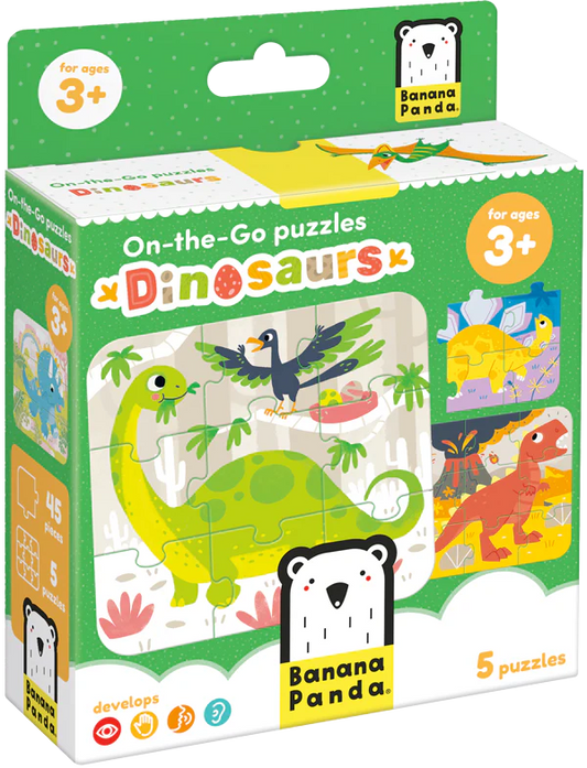 On-The-Go Dinosaurs (45 Piezas, 5 Puzzles)