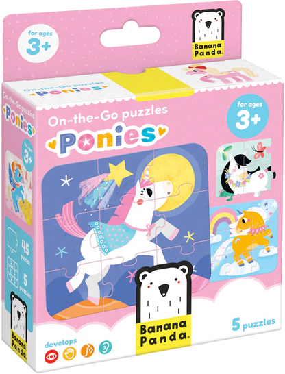 On-The-Go Ponies (45 Piezas, 5 Puzzles)