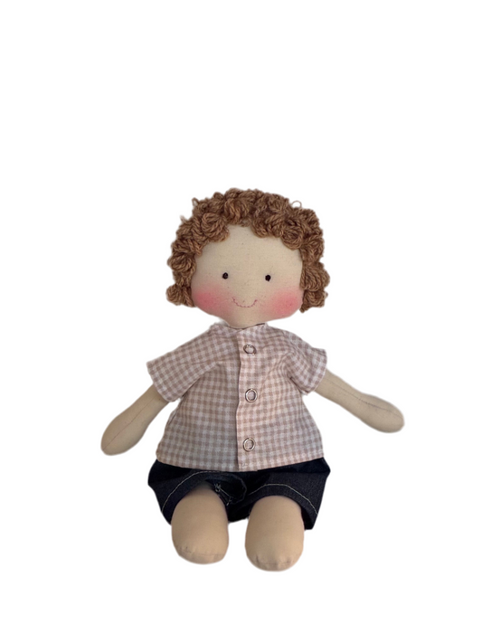 Muñeco Apego Ropa Beige/Jeans