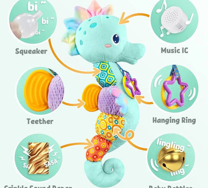 Peluche sonajero caballito de mar