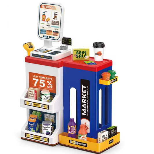 Set Juego Supermercado Minimarket Con Accesorios 47 Pcs Multiuso