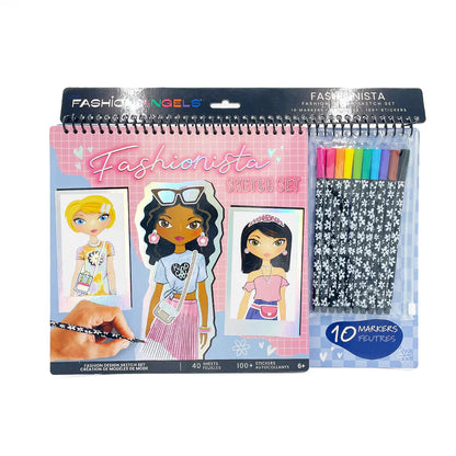 Set De Bocetos Fashionista Con Marcadores