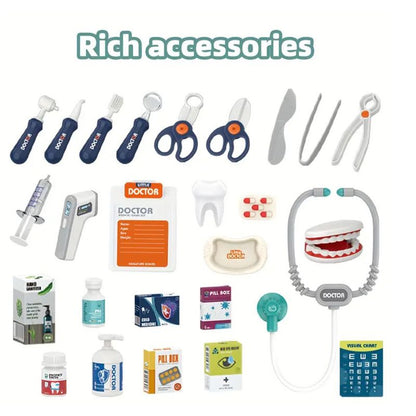 Set Juego Medico Dentista 30 Piezas Simulador Para Niños