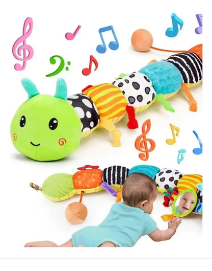 Oruga peluche sonajero musical
