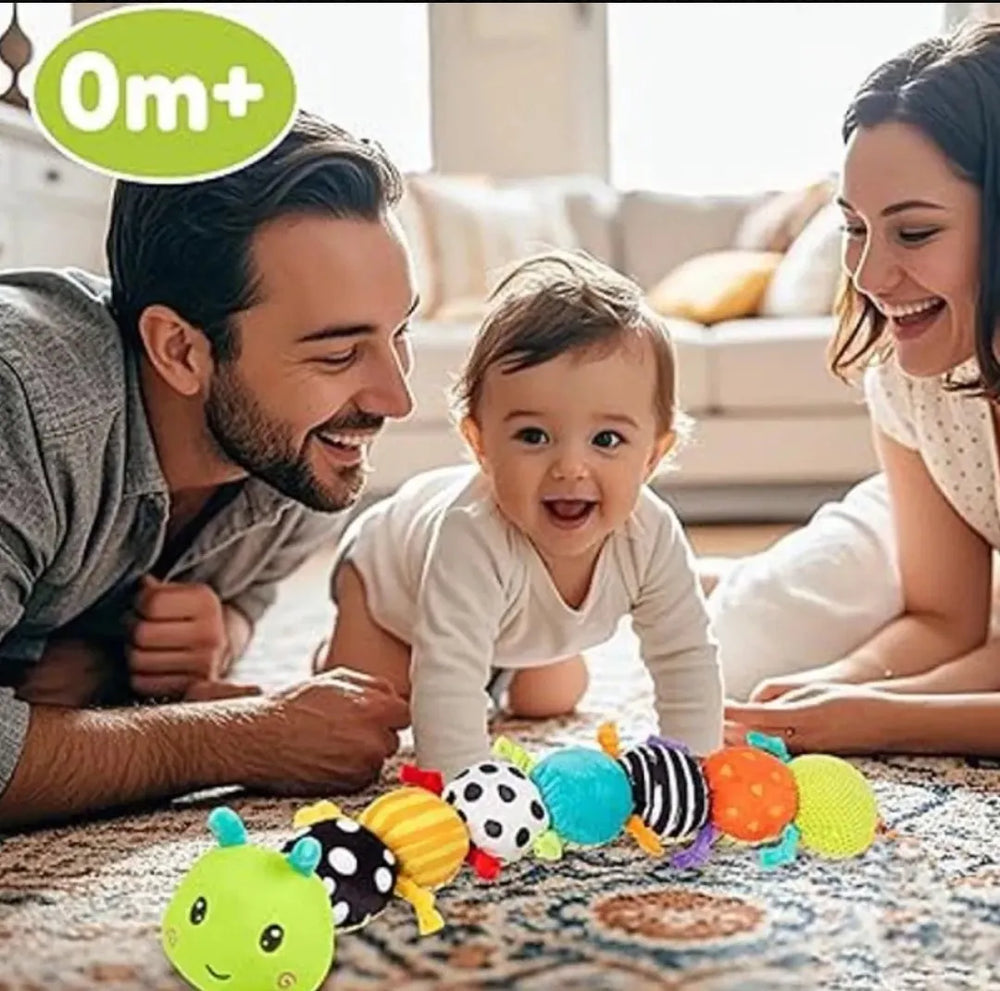 Oruga peluche sonajero musical