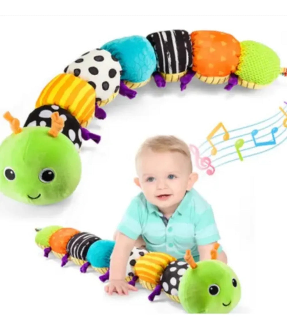 Oruga peluche sonajero musical